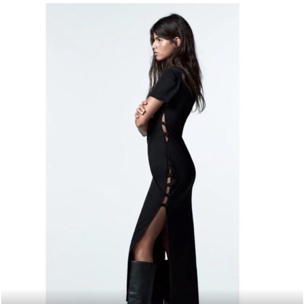 Zara cutout maxi short sleeve dress size medium